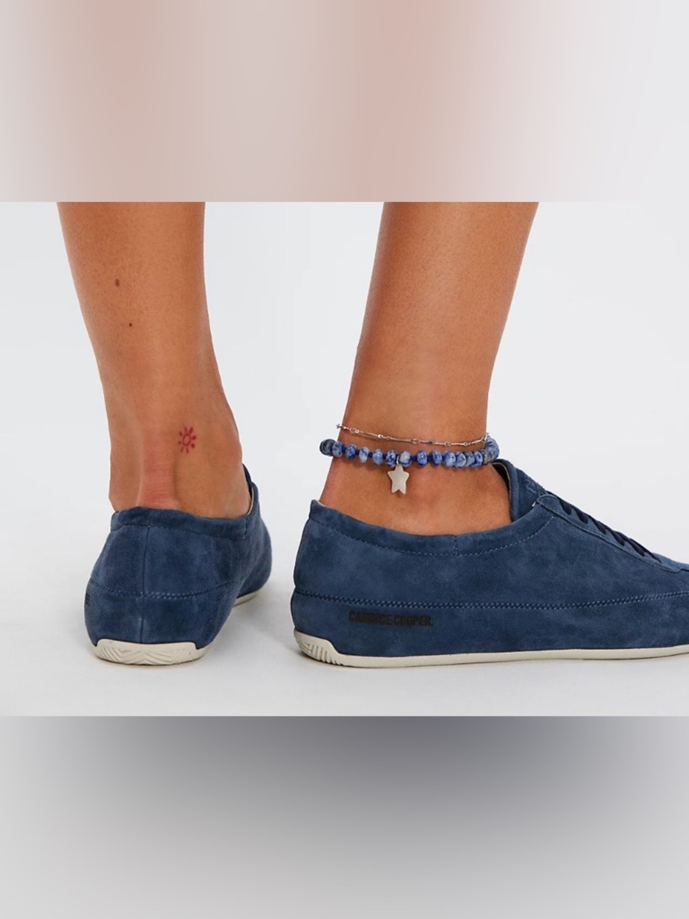 NWT Candice Cooper Dandy Sneakers in Blue Velvet Suede - Picture 3 of 14